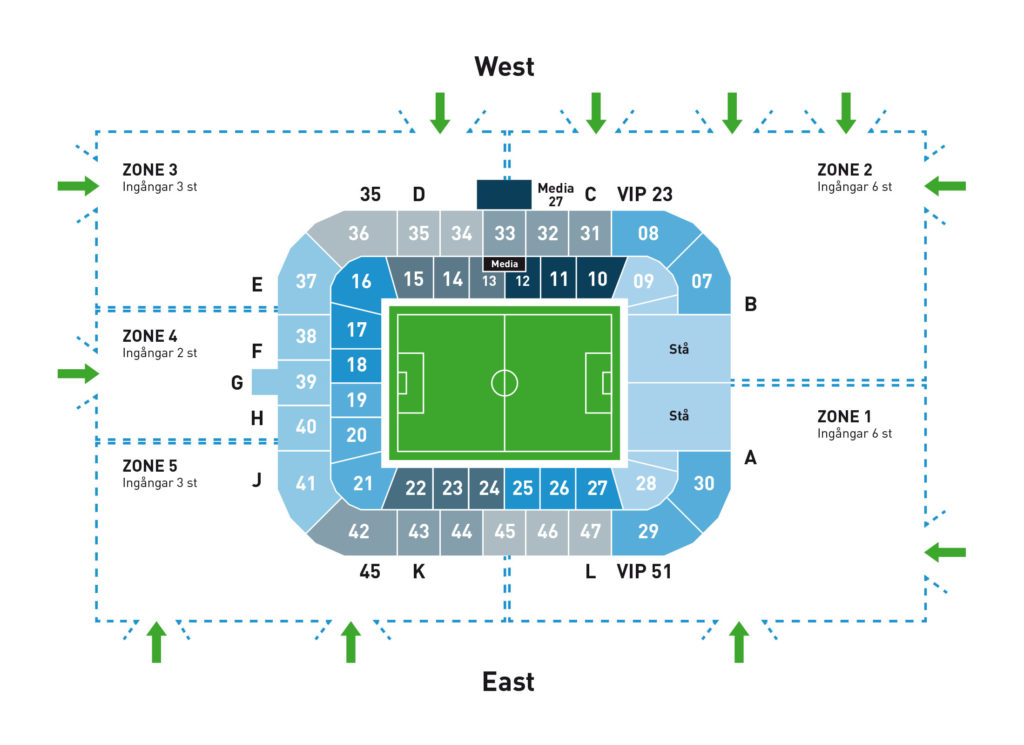 Capaciteit en faciliteiten Eleda stadion